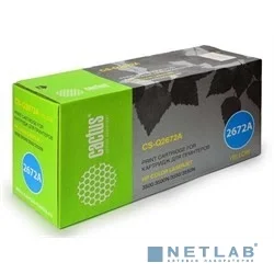 Картридж лазерный Cactus CS-Q2672AR желтый (4000стр.) для HP CLJ 3500/3550/3700