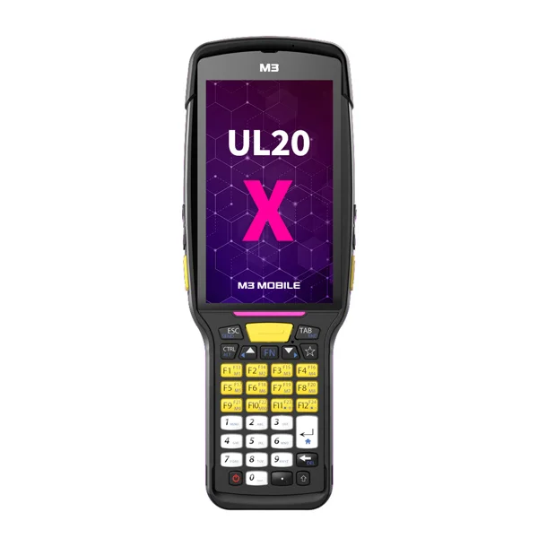 Терминал сбора данных M3 Mobile UL20X Android 9.0, GMS, FHD, LTE(4G), 802.11 a/b/g/n/ac, SE4750, Rear Camera, BT, GPS, NFC(HF), 4G/64G, 35K, St Batincl & Bullet Proof Film, Hand Strap. Req CRD&PWSP