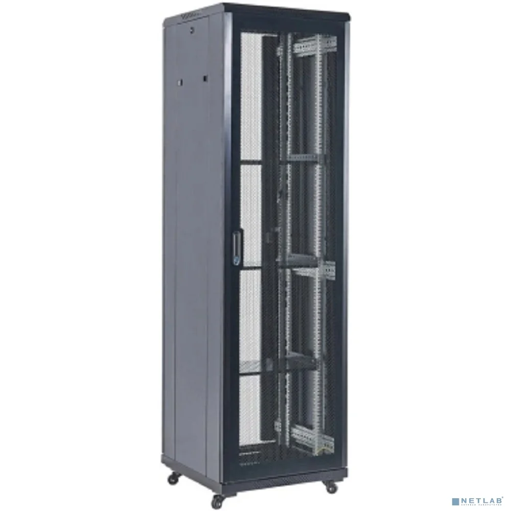 Rexant (04-1866-232) Напольный шкаф 19" 18U 600?600, дверь перфорация, черный, RAL 9005