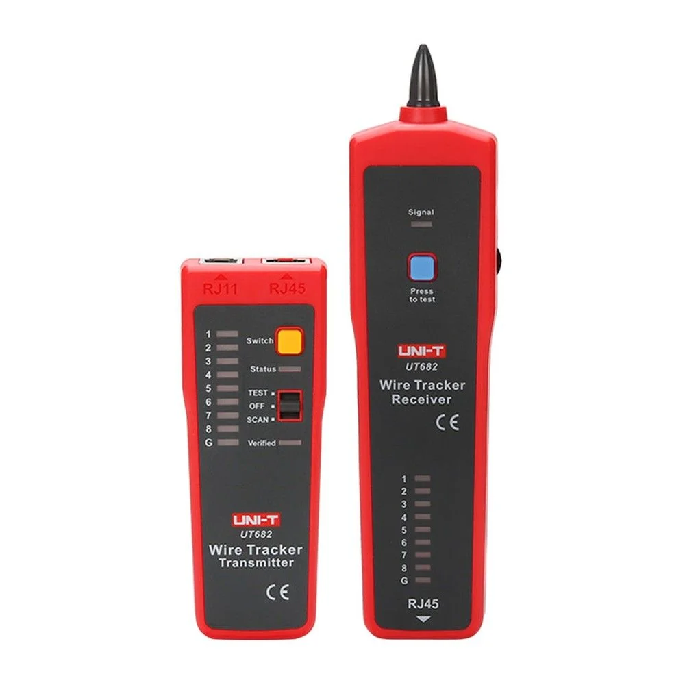 Прочие измерители UNI-T Кабельный тестер UT682 , RJ11, RJ45, коаксиал, отслеживание телефонных, сетевых, кабельных проводов проверка проводки сети