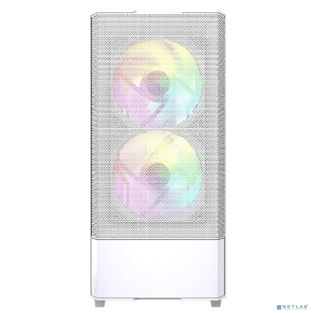 Powercase Mistral AY3W ARGB, Tempered Glass, 2x 140mm +1x 120mm ARGB Fans, белый, ATX (CMAYW-A3)