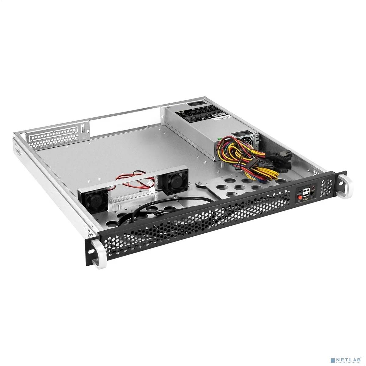Exegate EX297126RUS Серверный корпус ExeGate Pro 1U430-02 <RM 19", высота 1U, глубина 430, БП 1U-250ADS, USB>