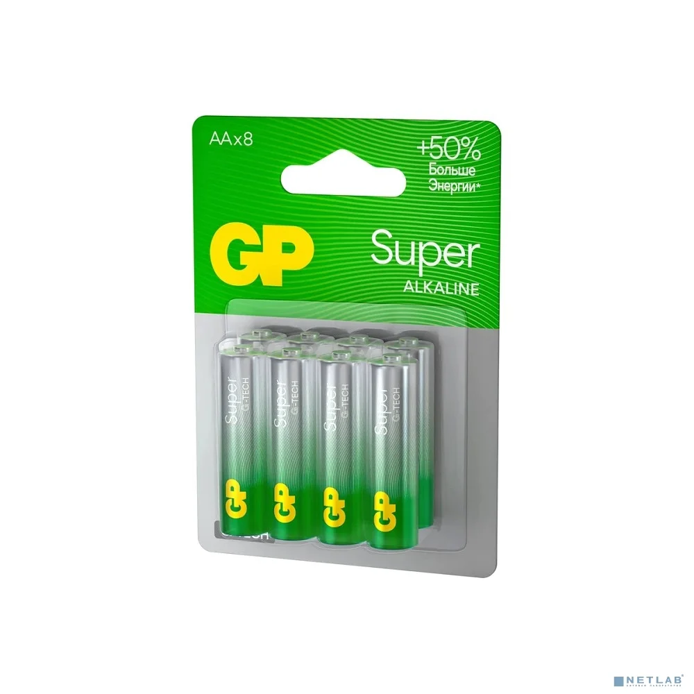 GP 15A-CR8 96/960 Super Alkaline G-Tech (8 шт в уп-ке) (GP15AA21-2CRSBC8)