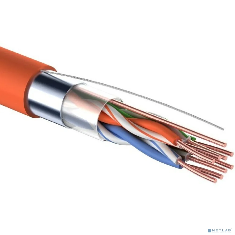 Rexant (01-0150-R) Кабель витая пара F/UTP, CAT 5e, ZH нг(А)-HF, 4PR, 24AWG, INDOOR, SOLID, оранжевый, 305м, РФ