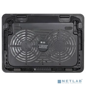 BURO Подставка для ноутбука 15.6"355x255x30mm 2xUSB 2x 140mmFAN 657г металлическая сетка/пластик черный (BU-LCP156-B214H)