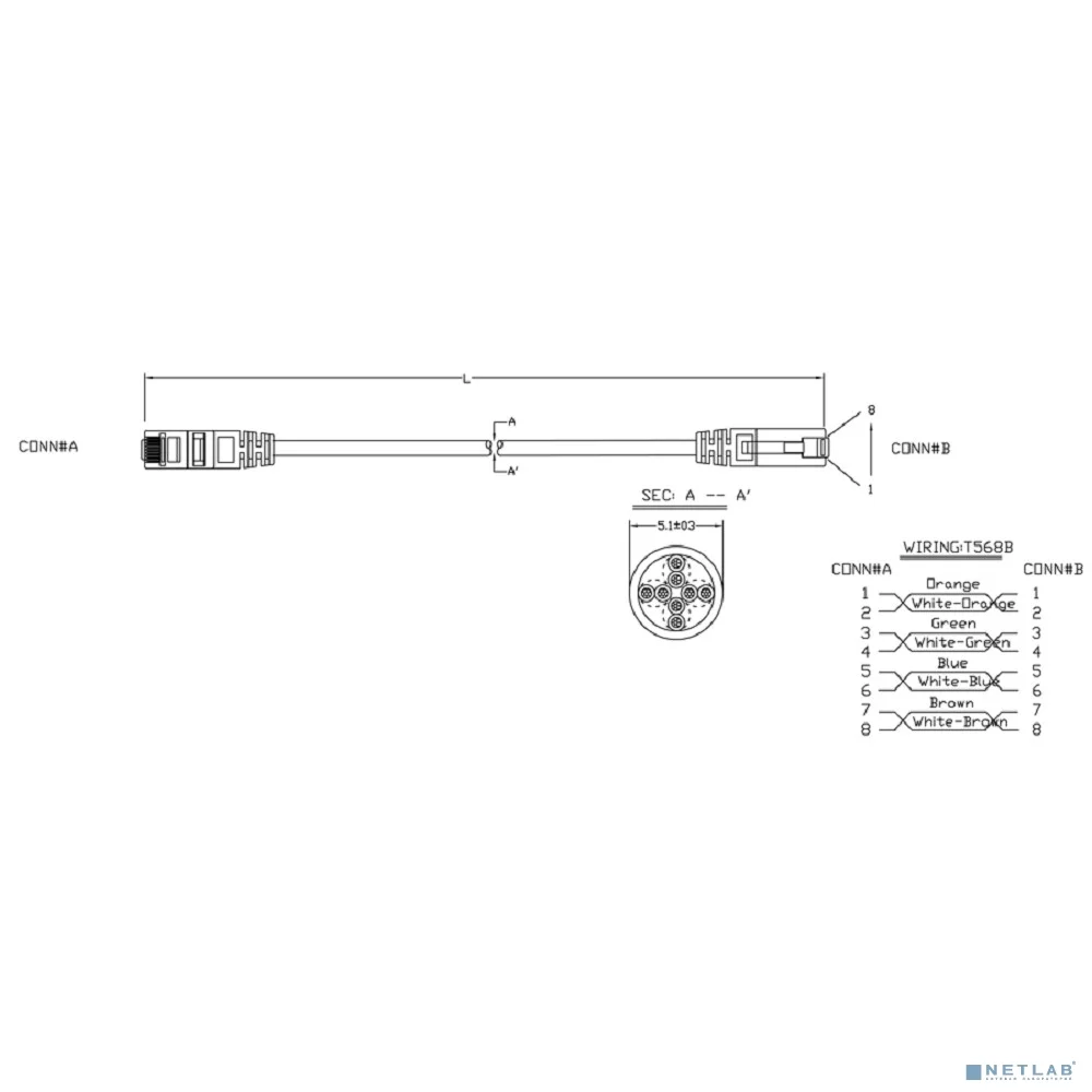 Hyperline PC-LPM-UTP-RJ45-RJ45-C5e-15M-LSZH-BK Патч-корд U/UTP, Cat.5е, LSZH, 15 м, черный