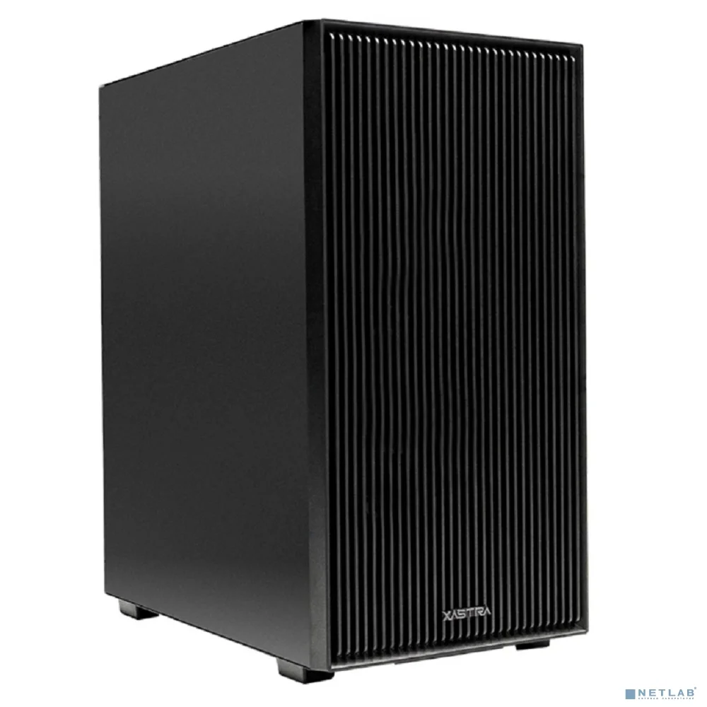 XASTRA Корпус A307M 2BK SI Black mATX/Mesh/Metal left panel / 2x120mm PWM FC black fans/ A307M-2FC12BK-SI