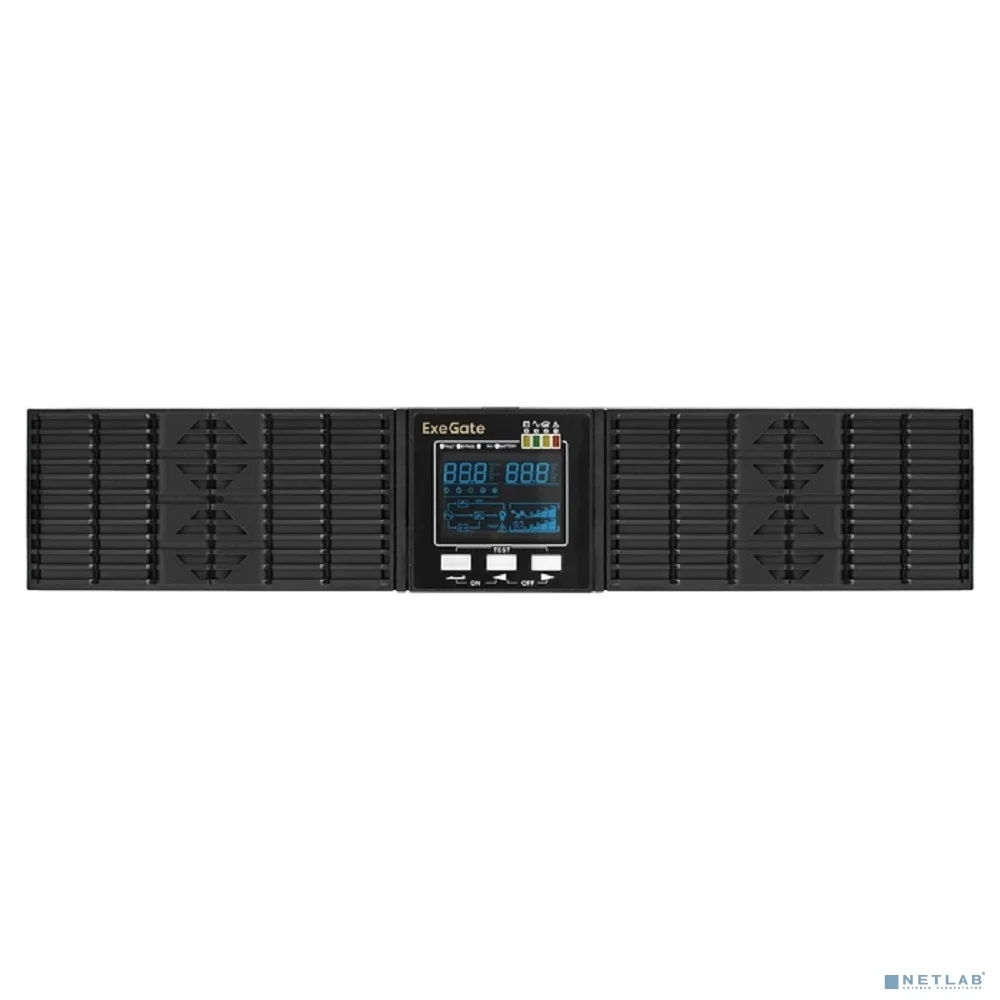 Exegate EP285648RUS ИБП On-line ExeGate PowerExpert ULS-3000.LCD.AVR.C13.USB.RS232.SNMP.2U <3000VA/3000W, On-Line, PF=1, LCD, 6*IEC-C13, RS232, USB, SNMP-slot, Rackmount 2U/Tower, Black>