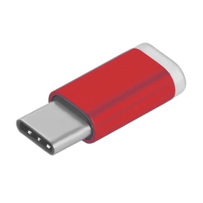 Greenconnect USB Type C на micro USB 2.0, M/F красный