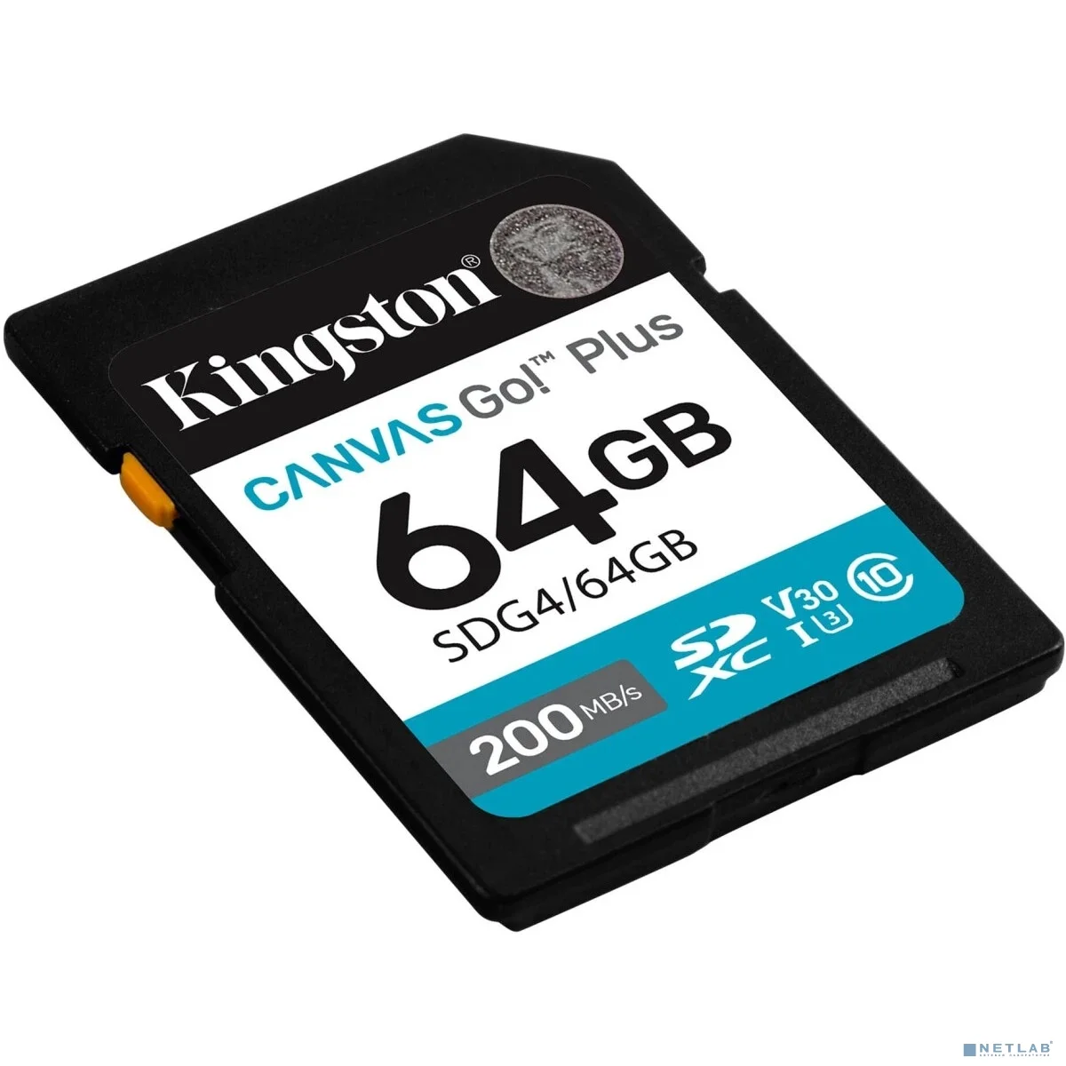 SecureDigital 64GB Kingston Canvas Go Plus G4 200R V30