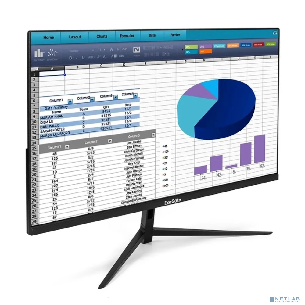 LCD ExeGate 23.8" ES2407A SmartView черный {IPS 1920x1080 75Hz 5ms 16:9 250cd 1000:1 D-Sub HDMI2.0 DisplayPort USB FreeSync LowBlueLight Speakers VESA регулировка наклона} [EX294429RUS] 2
