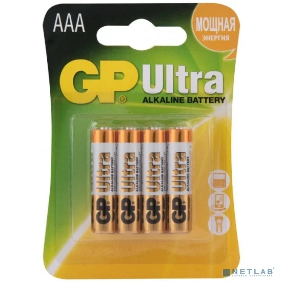 Батарея GP Ultra Alkaline 24AU LR03 AAA (4шт. уп)