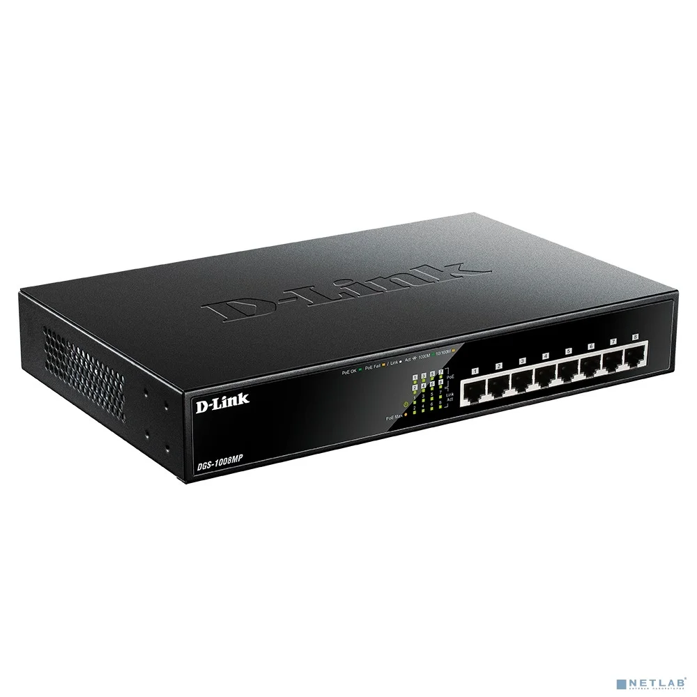 Повреждение упаковки D-Link DGS-1008MP/B1A Неуправляемый коммутатор с 8 портами