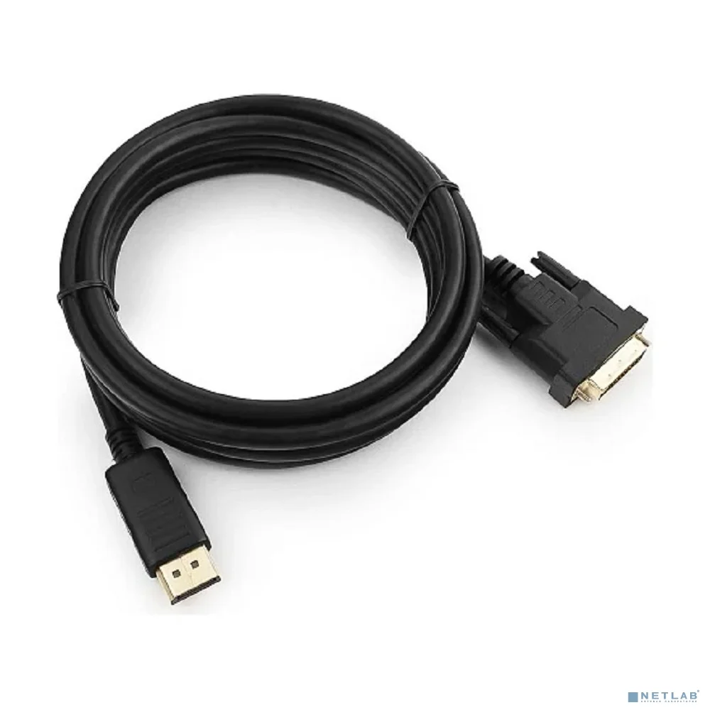 Кабель DisplayPort-DVI Cablexpert CC-DPM-DVIM-3M, 20M/25M, 3.0м, черный, экран, пакет