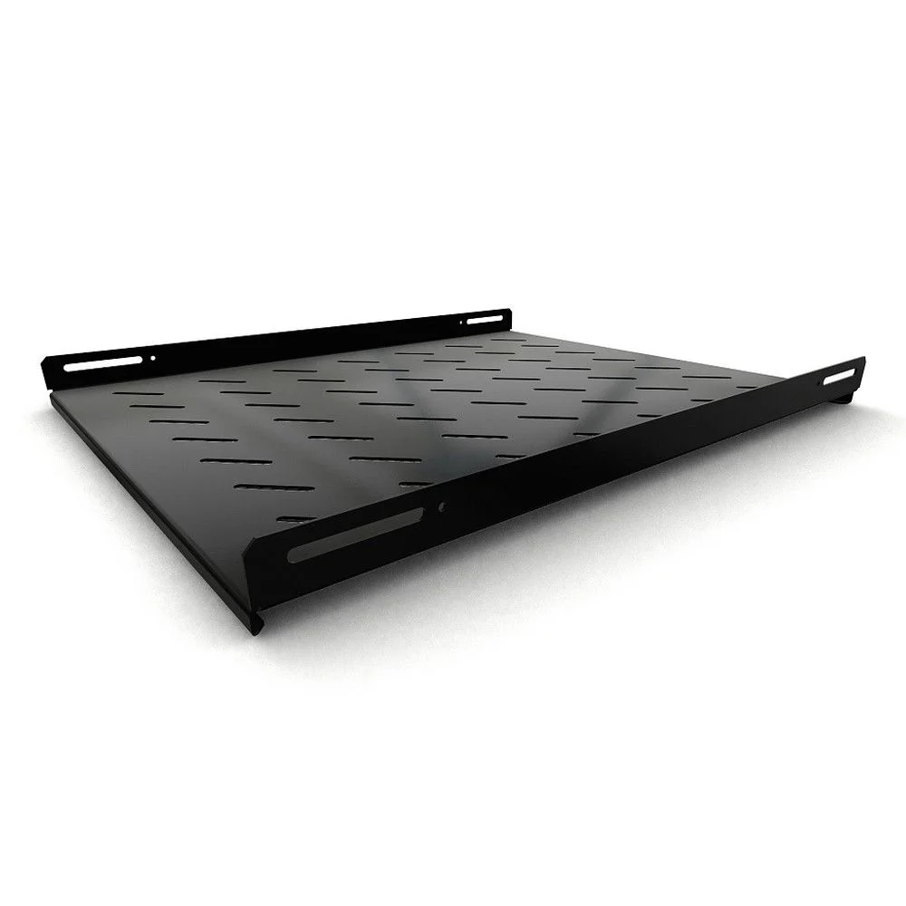 Полка Hyperline Hyperline TSH3L-650-RAL9004 (TSH3L-650-RAL9005) Полка стационарная глубина 650 мм, с боковым креплением, нагрузка до 20 кг, для шкафов серии TTB, TTR, 485х650мм (ШхГ), цвет черный (RAL 9004/RAL 9005)