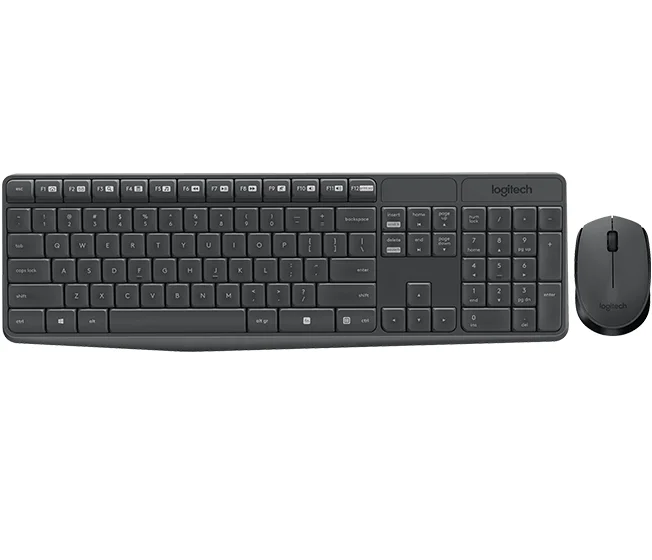 Клавиатура+мышь Logitech Wireless Desktop MK235 (Keybord&mouse),  USB, Black, Rus/Eng, [920-007948]