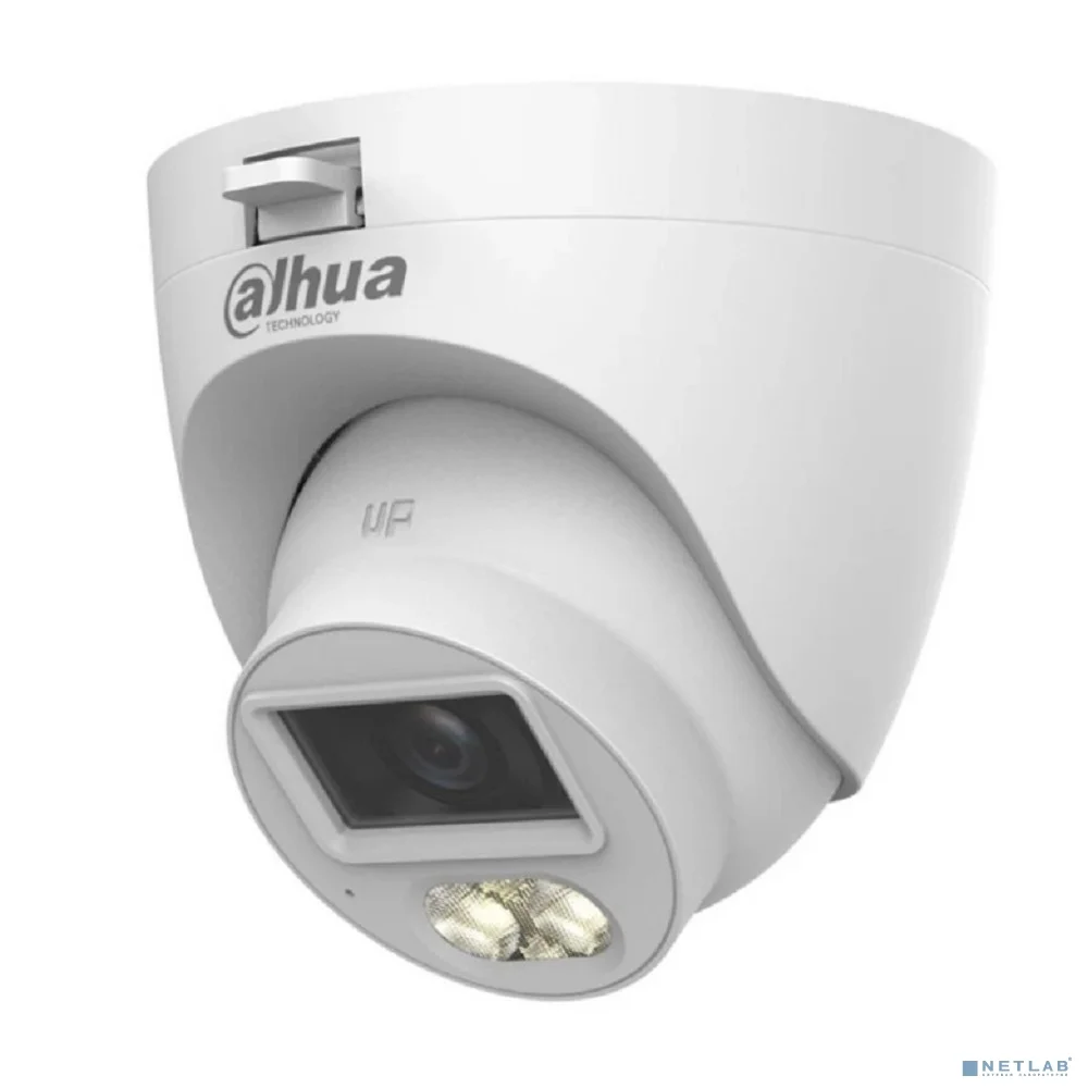 DAHUA DH-HAC-HDW1500CLQP-IL-A-0280B-S3 Уличная турельная HDCVI-видеокамера с интеллектуальной двойной подсветкой 5Мп, объектив 2.8мм, ИК 20м, LED 20м, IP67, корпус: пластик, быстрый монтаж