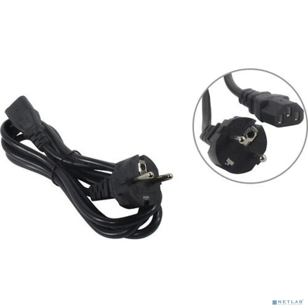 Exegate EX297795RUS Кабель питания Special PC-1,8S (Евровилка Schuko->C13, 3*1.0mm2, CCA, черный, 1.8м)