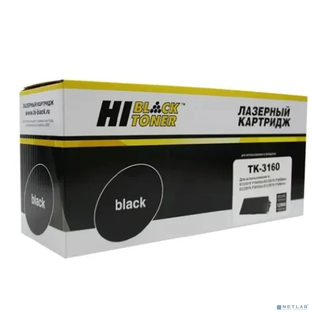 Hi-Black TK-3160 Картридж для Kyocera для ECOSYS P3045dn/3050dn/3055dn (12500k) с чипом