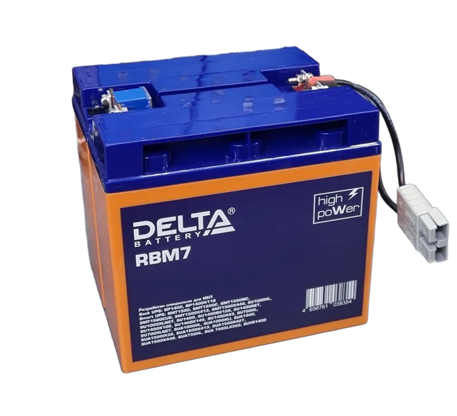 Аккумуляторная батарея Delta сменный батарейный модуль для ИБП APC, аналог RBC7, гарантия 2 года (1114010340014)