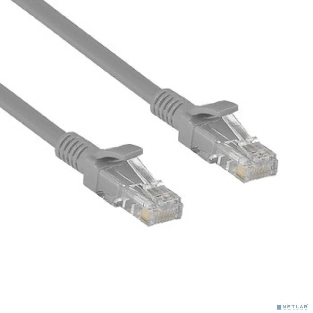 Exegate EX282009RUS Патч-корд медный UTP-RJ45-RJ45-5e-CU-0,5M-GY, UTP, cat.5e, 0.5м, серый