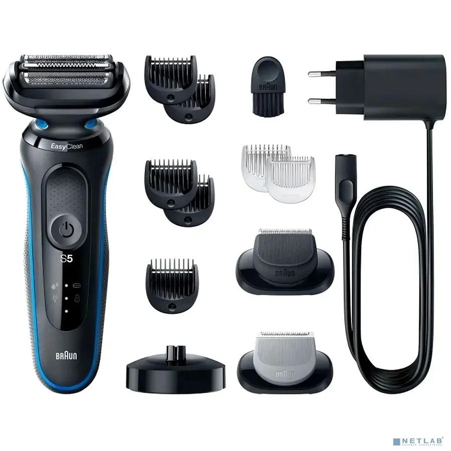 Электробритва Braun 51-B4650cs, синий и черный