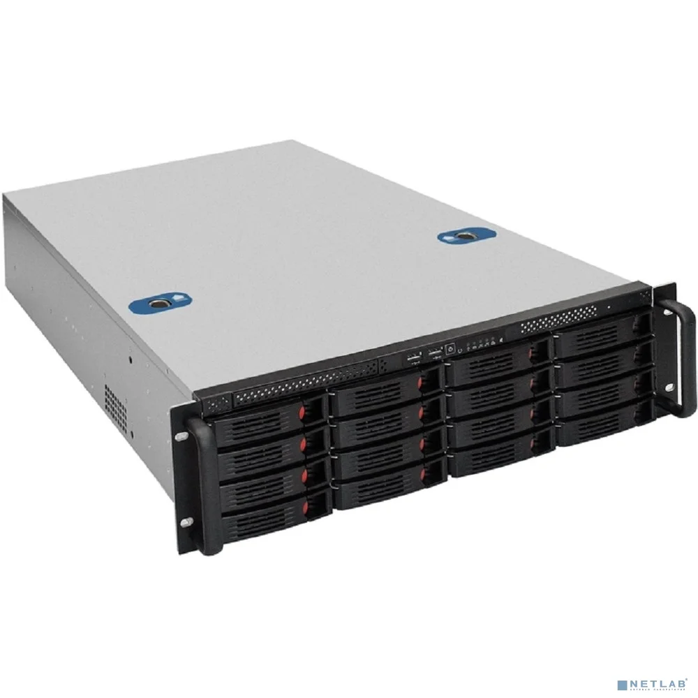 Exegate EX296241RUS Серверная платформа ExeGate Pro 3U660-HS16 <RM 19", высота 3U, глубина 660, Redundant БП Chicony 2x550W, 16xHotSwap, USB>