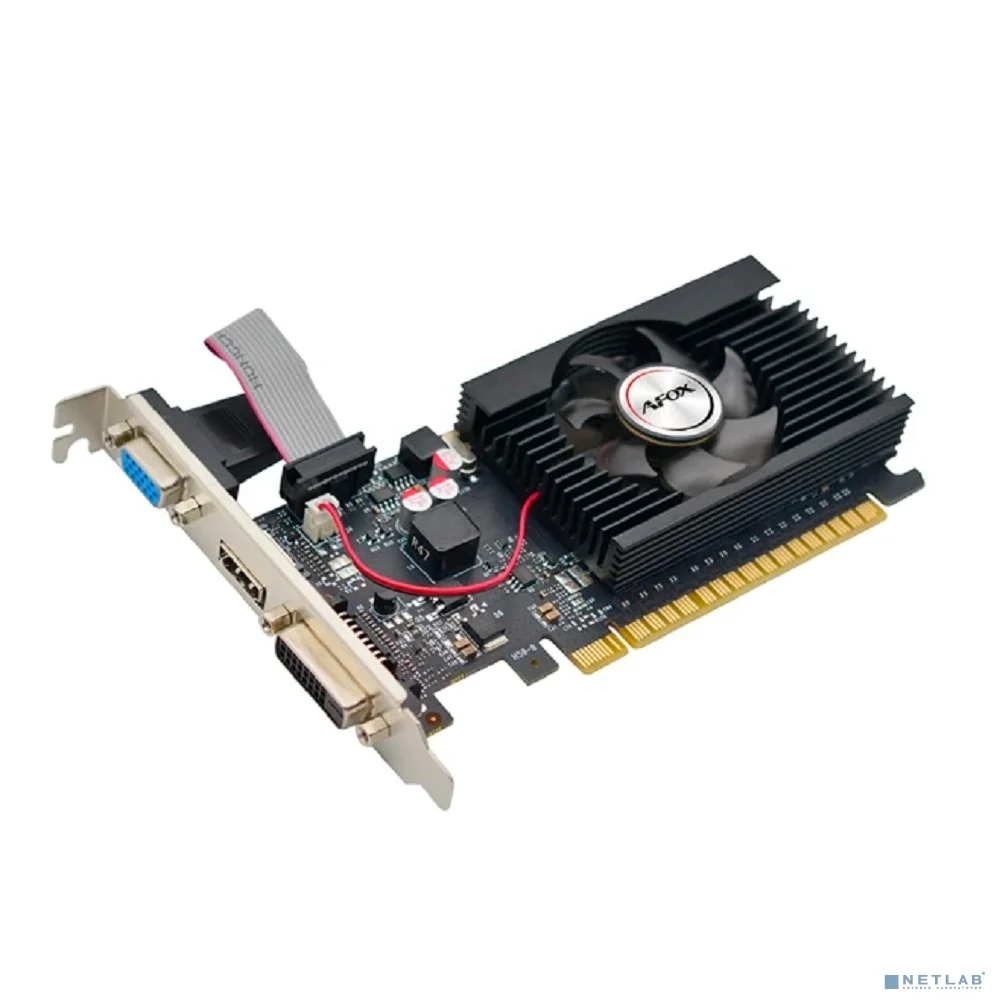 Видеокарта AFOX GT730 1GB DDR3 64Bit DVI/HDMI 1FAN LP (AF730-1024D3L3-V2 ) RTL