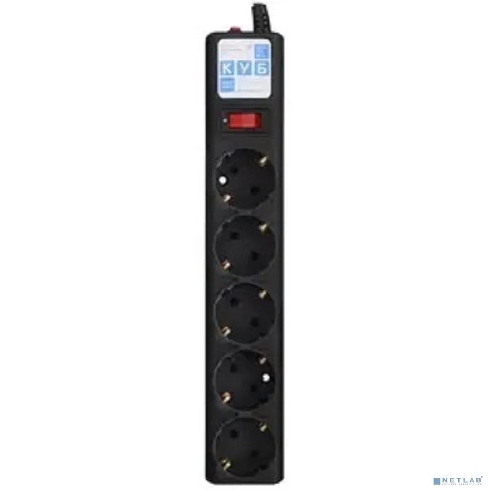 PowerCube Фильтр-удлинитель 1.9м, 5 розеток,10А (SPG5-С2), черный графит