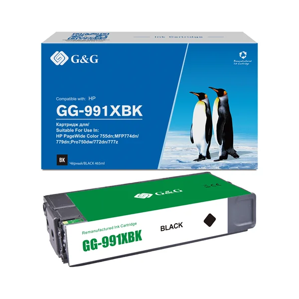 Картридж Cartridge G&G 991X для HP PageWide Managed 20 000 стр. черный аналог X4D19AC, M0K29XC, M0K02AE гарантия 36 мес.
