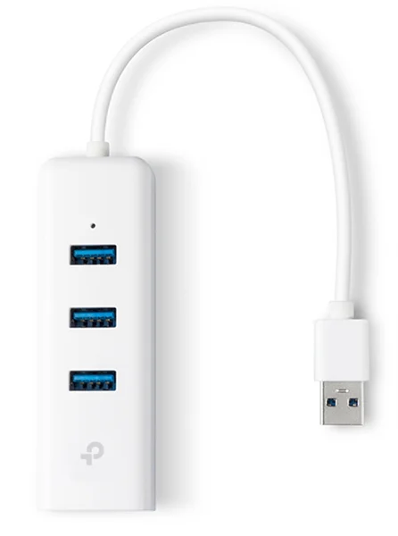 USB-адаптер TP-Link UE330, USB 3.0 to Gigabit Ethernet Network Adapter with 3-Port USB 3.0 Hub
