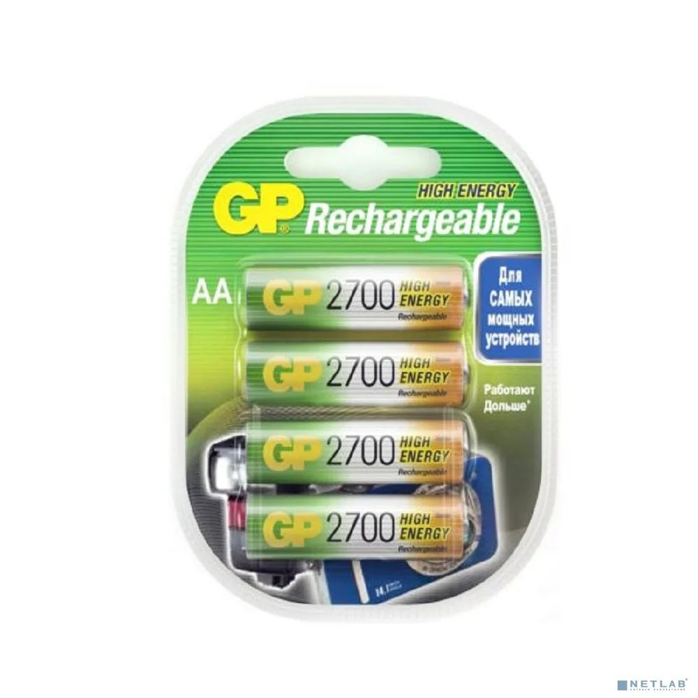 GP 270AAHC-2DECRC4 (4 шт. в уп-ке) аккумулятор (GP270AAHCRGY-2CRCB4)