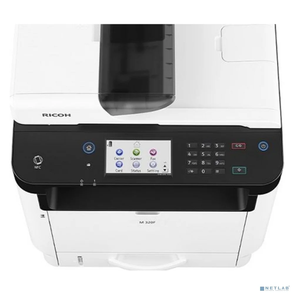 Ricoh LE M 320F, МФУ, A4, 256Мб, 32стр/мин, дуплекс, ARDF35, сенс.экран, факс, PS, LAN, старт.картр.7000стр.(408534)
