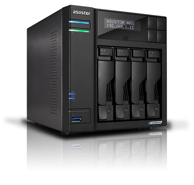 Сетевое хранилище ASUSTOR AS6704T 4-Bay NAS/Intel Celeron N5105 2,0GHz/4GB DDR4, noHDD(HDD,SSD)/2x2,5Gbe(LAN)/2xUSB3.2,HDMI