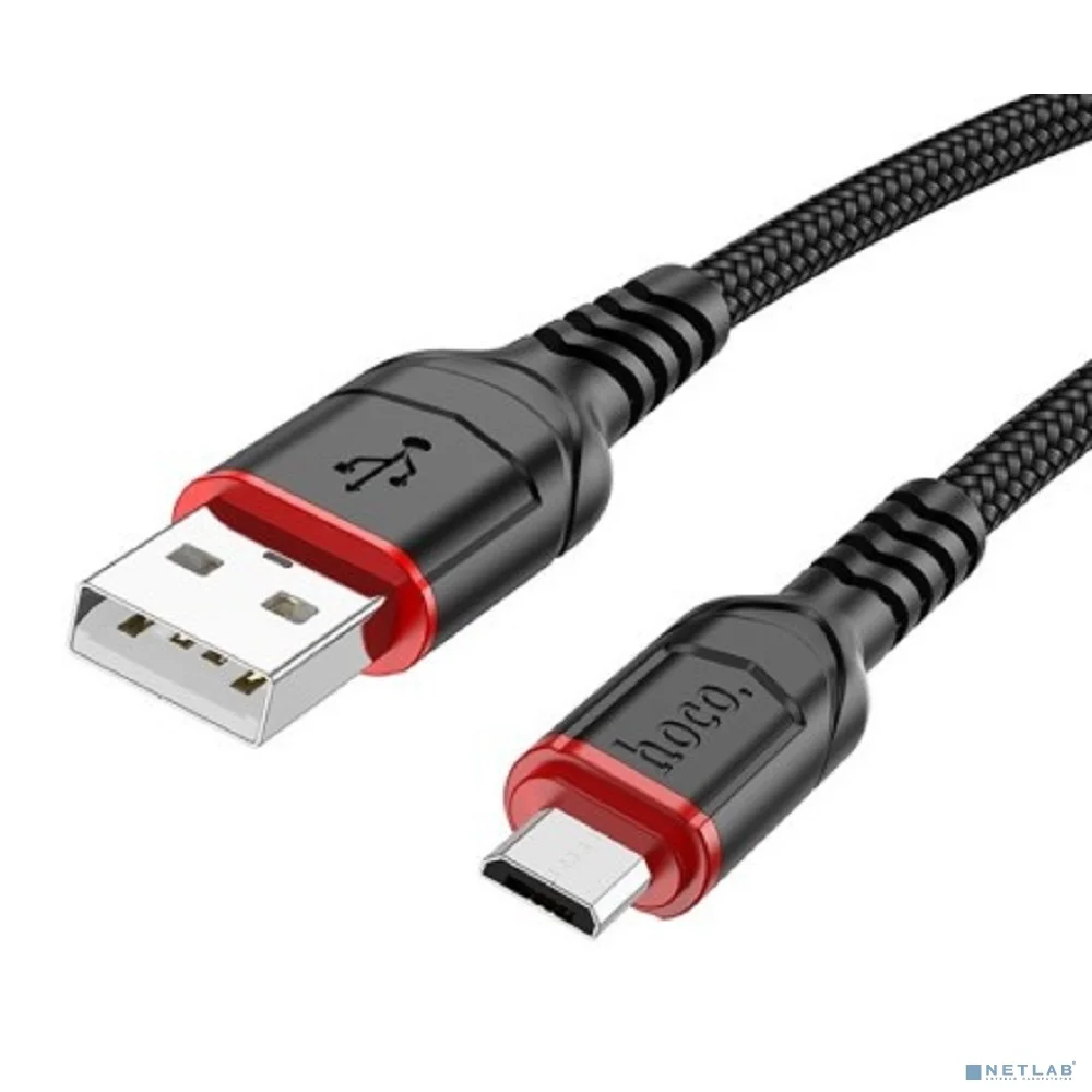 HOCO X59/ USB кабель Micro/ 3m/ 2.4A/ Нейлон/ черный