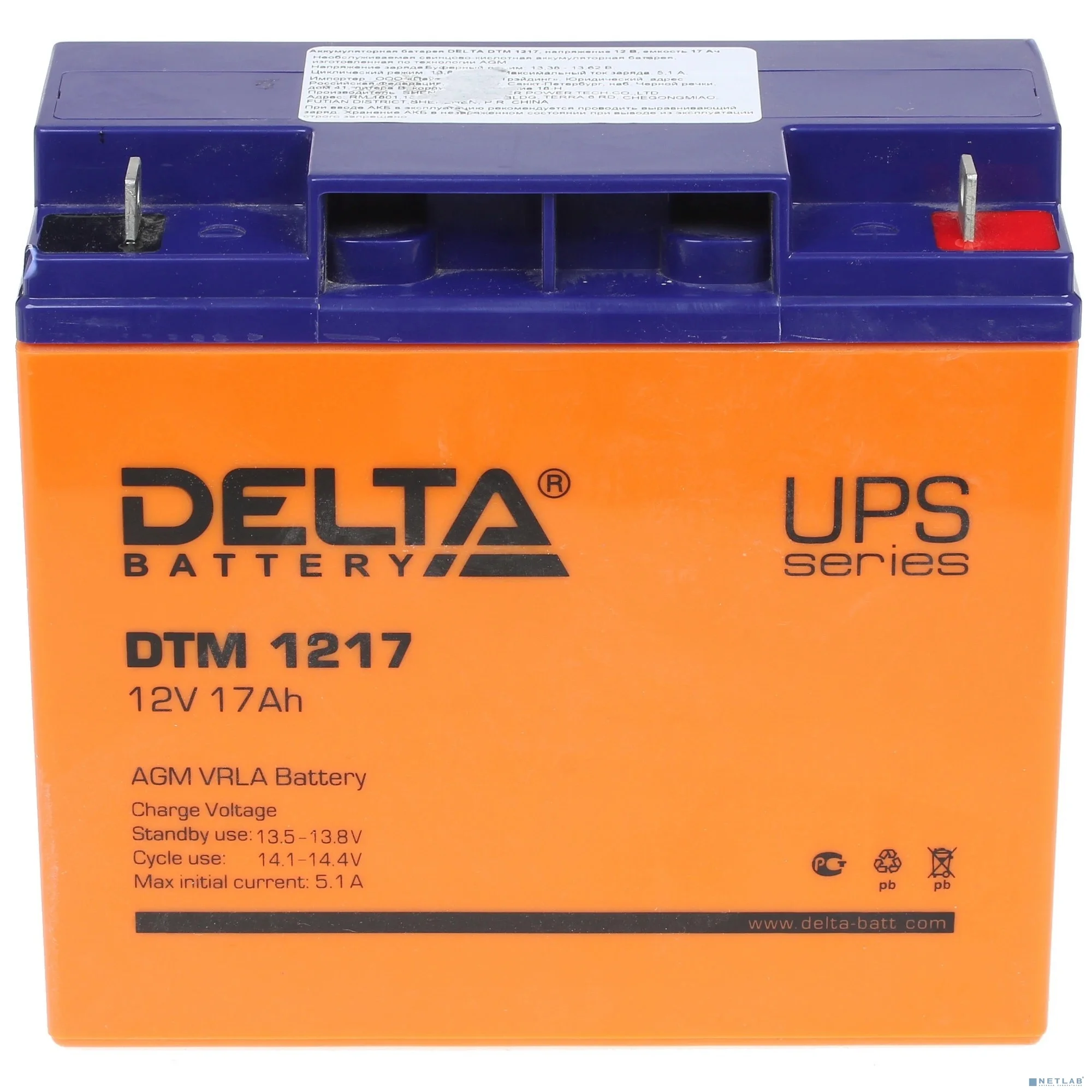 Delta UPS DTM 1217 (12V / 17Ah)