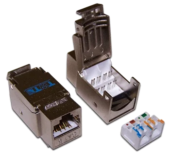 Модуль Keystone RJ45, Cat.6, STP, 90 градусов, белый
