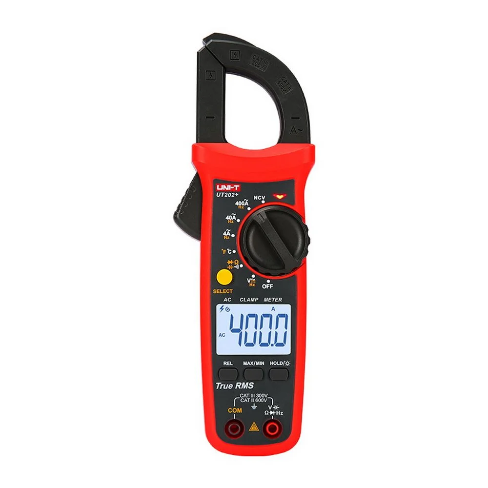 Токоизмерительные клещи UNI-T UT202+ , 600В, 600А, 60МОм, True RMS, температура (520260)