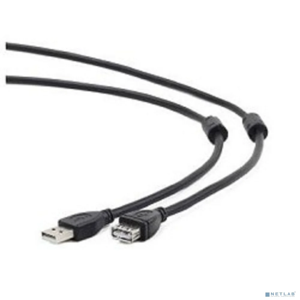 Cablexpert CCF2-USB2-AMAF-10 USB 2.0 Pro Кабель, AM/AF, 3м, экран, 2феррит.кольца, черный, пакет