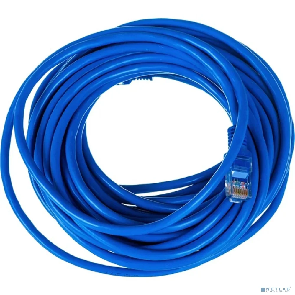 Патч-корд UTP Cablexpert PP12-10M/B кат.5e, 10м, литой, многожильный (синий) 3