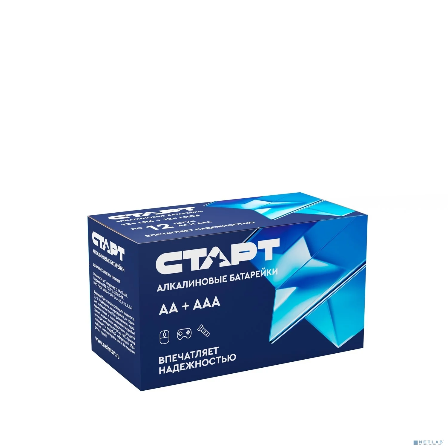 СТАРТ LR6/LR03-BOX12/12 BLUE - 720 (АА 12 и ААА 12 шт. в уп-ке)
