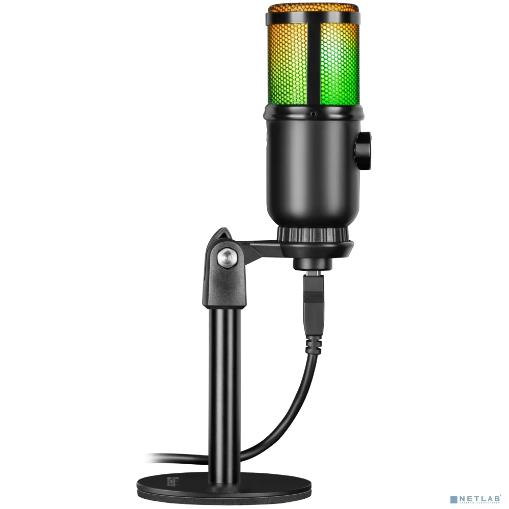 Повреждение упаковки Defender Игровой стрим микрофон Glow GMC 400 USB, провод 1.3 м (64640)