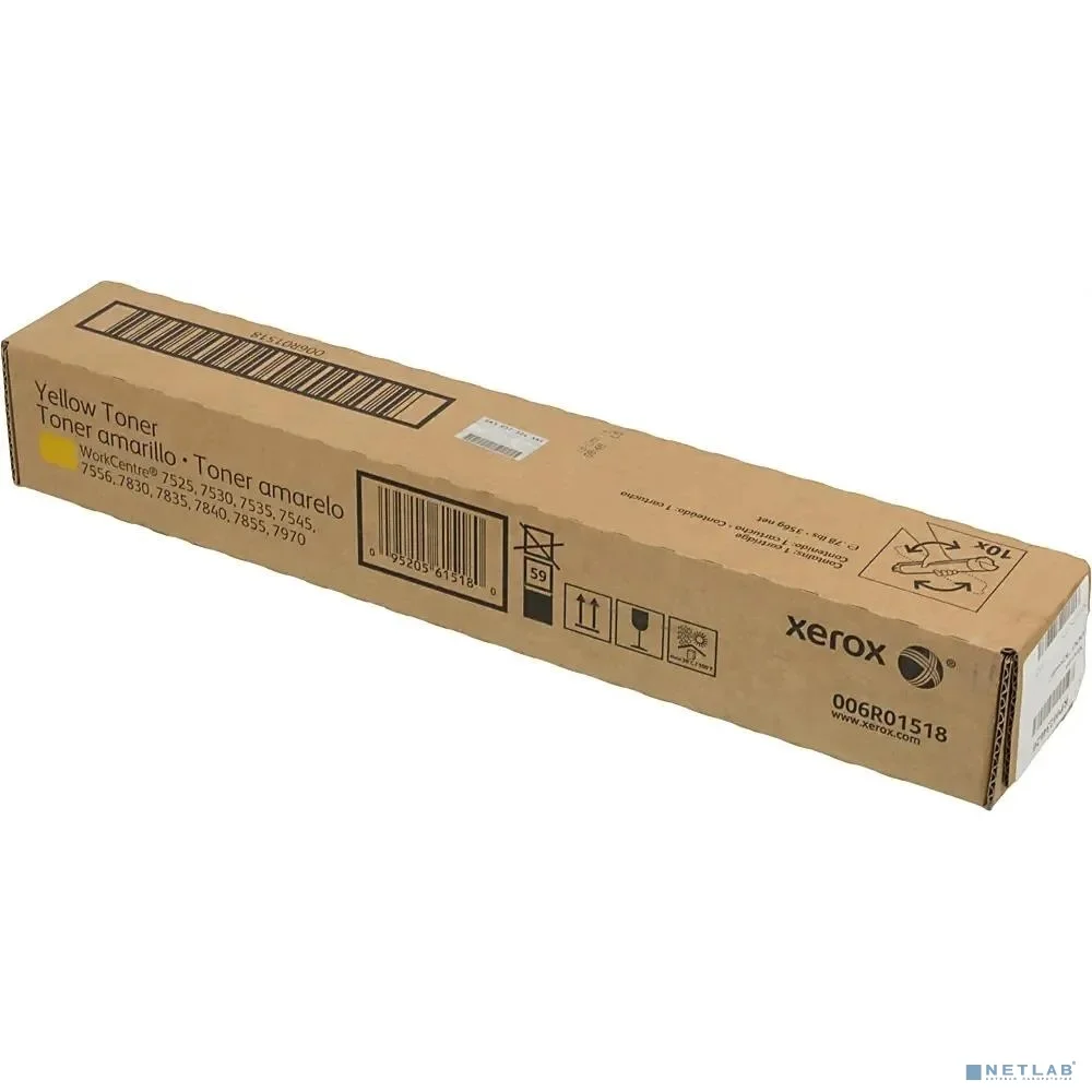 XEROX 006R01518 Тонер-картридж XEROX WC 7545/7556/7525/7835, Yellow, (15К)