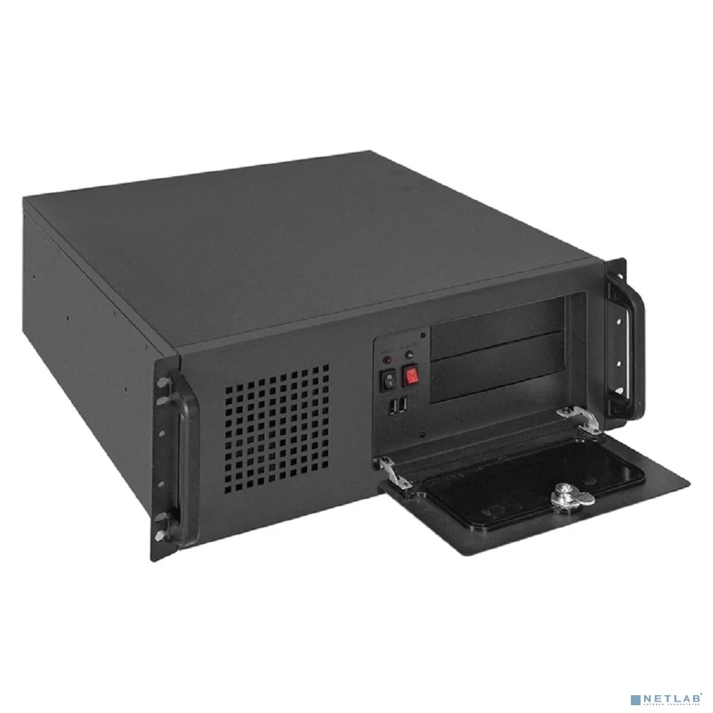 Exegate EX295909RUS Серверный корпус ExeGate Pro 4U450-17 <RM 19", высота 4U, глубина 450, БП 700PPH-SE 80 PLUS® Bronze, 2*USB>