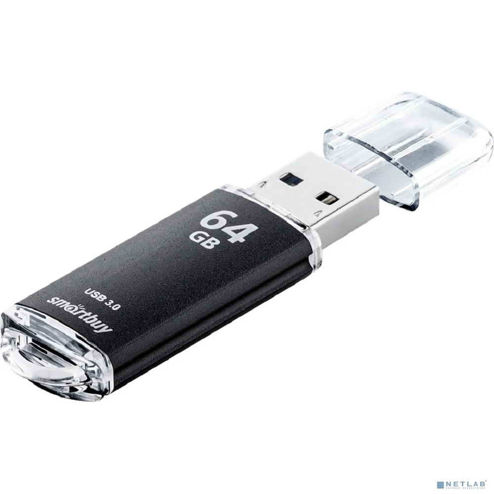 Smartbuy USB Drive 64Gb V-Cut Black SB64GBVC-K3