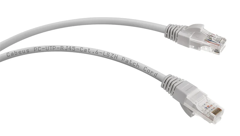 Cabeus PC-UTP-RJ45-Cat.6-0.5m-LSZH Патч-корд U/UTP, категория 6, 2xRJ45/8p8c, неэкранированный, серый, LSZH, 0.5м