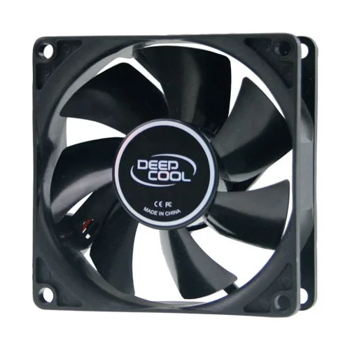 Вентилятор для корпуса DEEPCOOL Xfan80 80x80x25мм (240шт./кор, пит. от БП, черный, 1800об/мин)  Color BOX (DP-FDC-XF80)