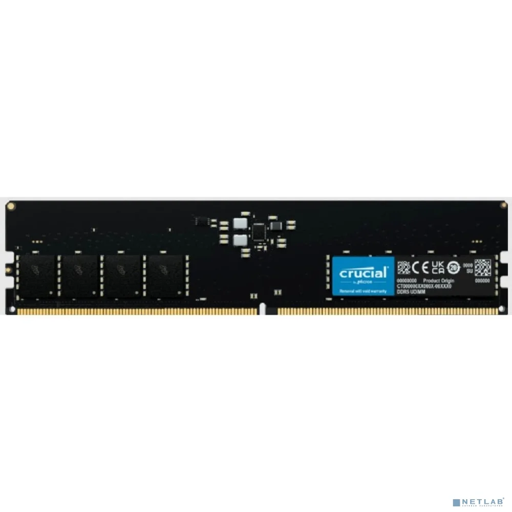 Модуль памяти Crucial 16GB DDR5 4800 UDIMM CT16G48C40U5 CL40, 1.1V,
