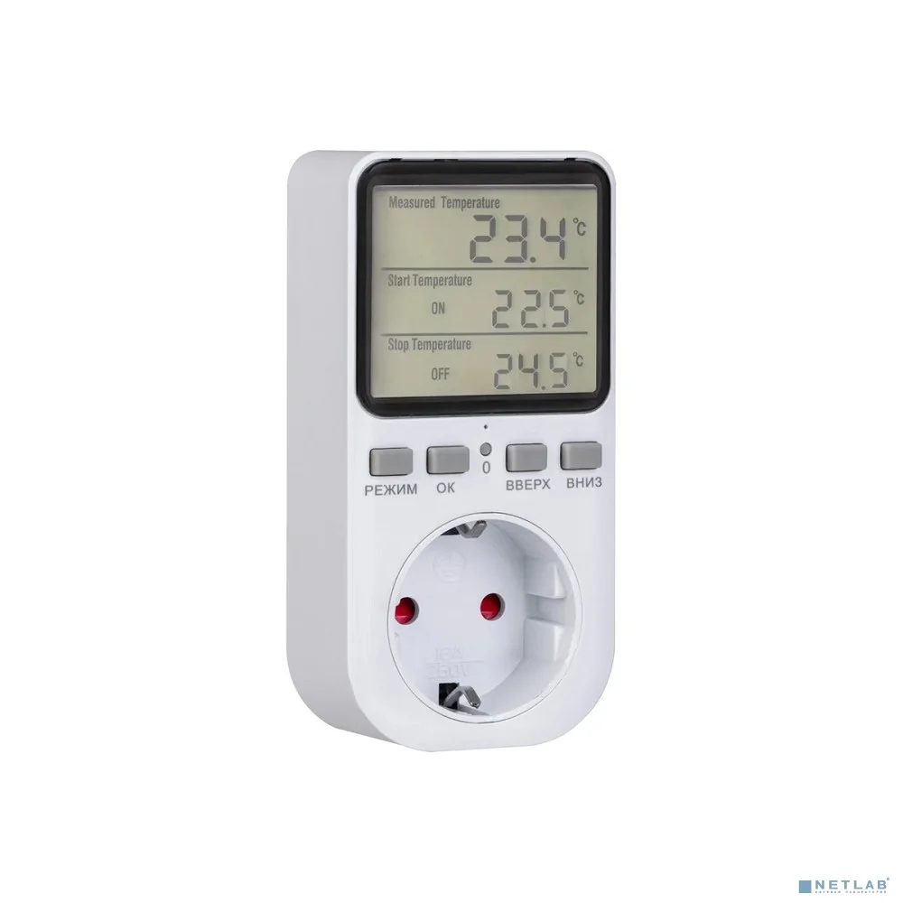 Rexant (51-0800) Терморегулятор цифровой 16А-01 в розетку, белый