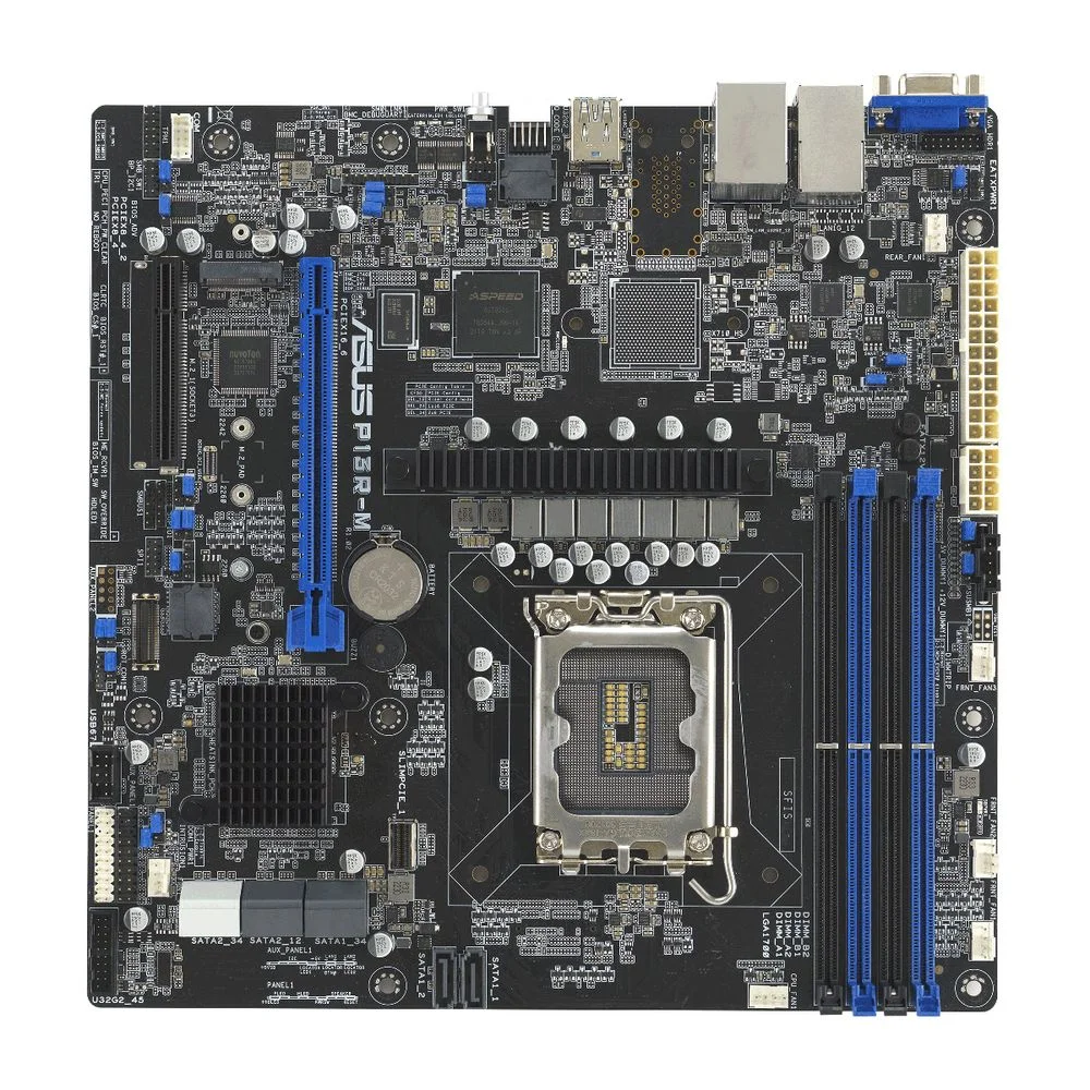 Материнская плата ASUS P13R-M LGA1700 mATX 4xDDR5 PCIEx16 PCIEx8 M.2 VGA 2хGLAN (90SB0C70-M0UAY0)